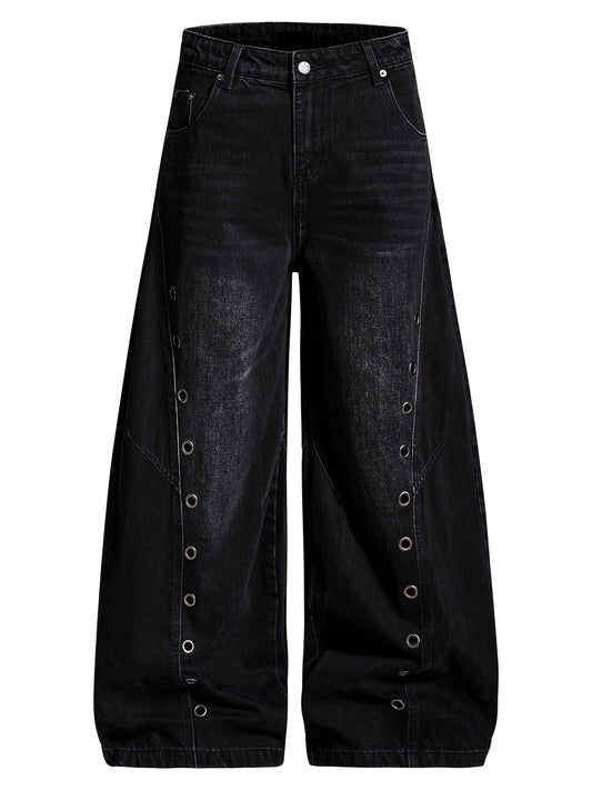 Eyelet Washed Jeans