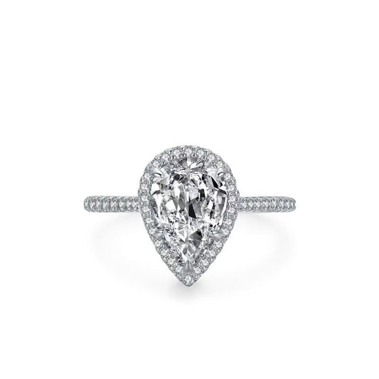 Waterdrop-shaped ring